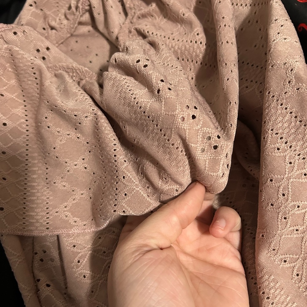 Lace Patterned Blush Pink Fabric